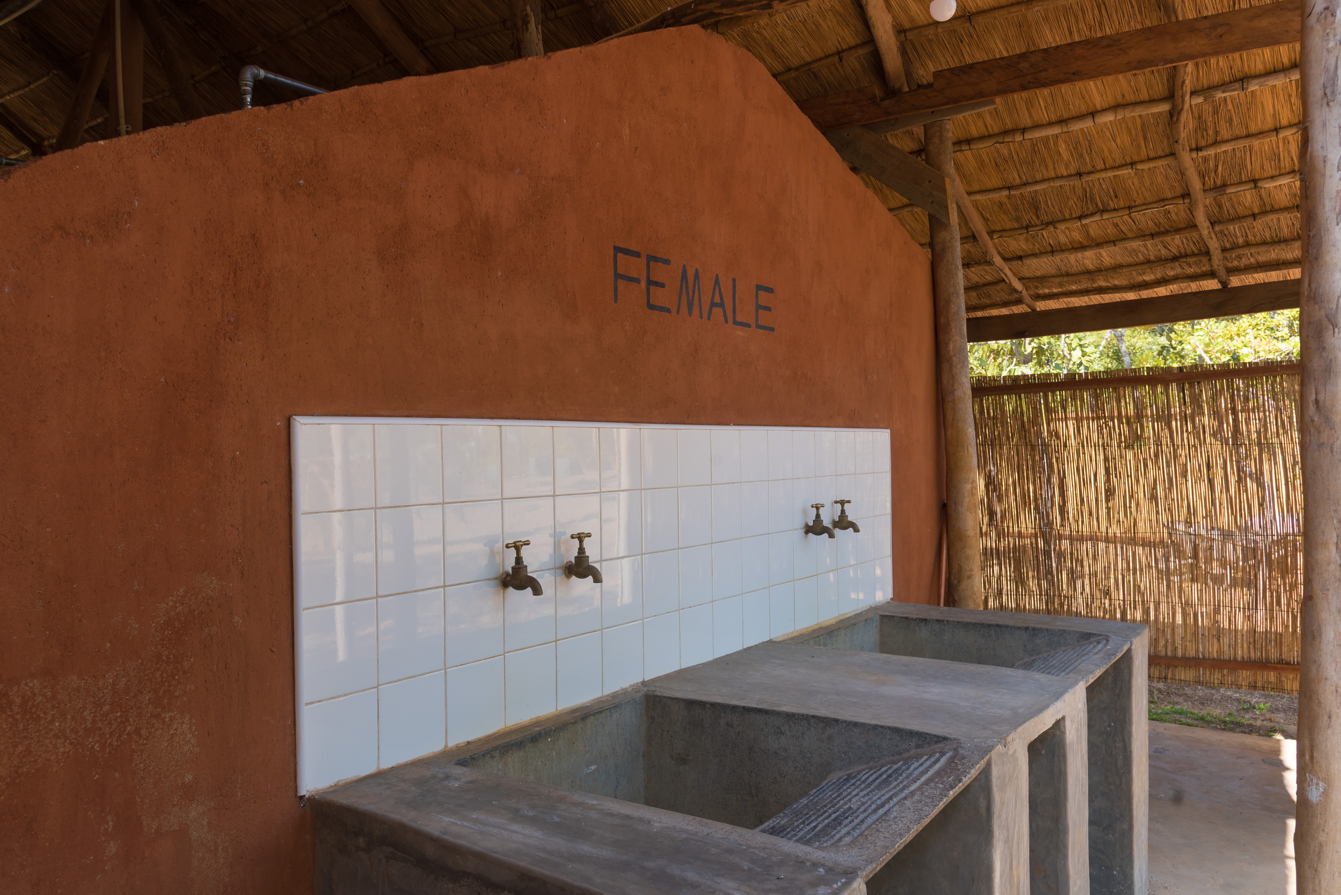 Female ablution block at campsite