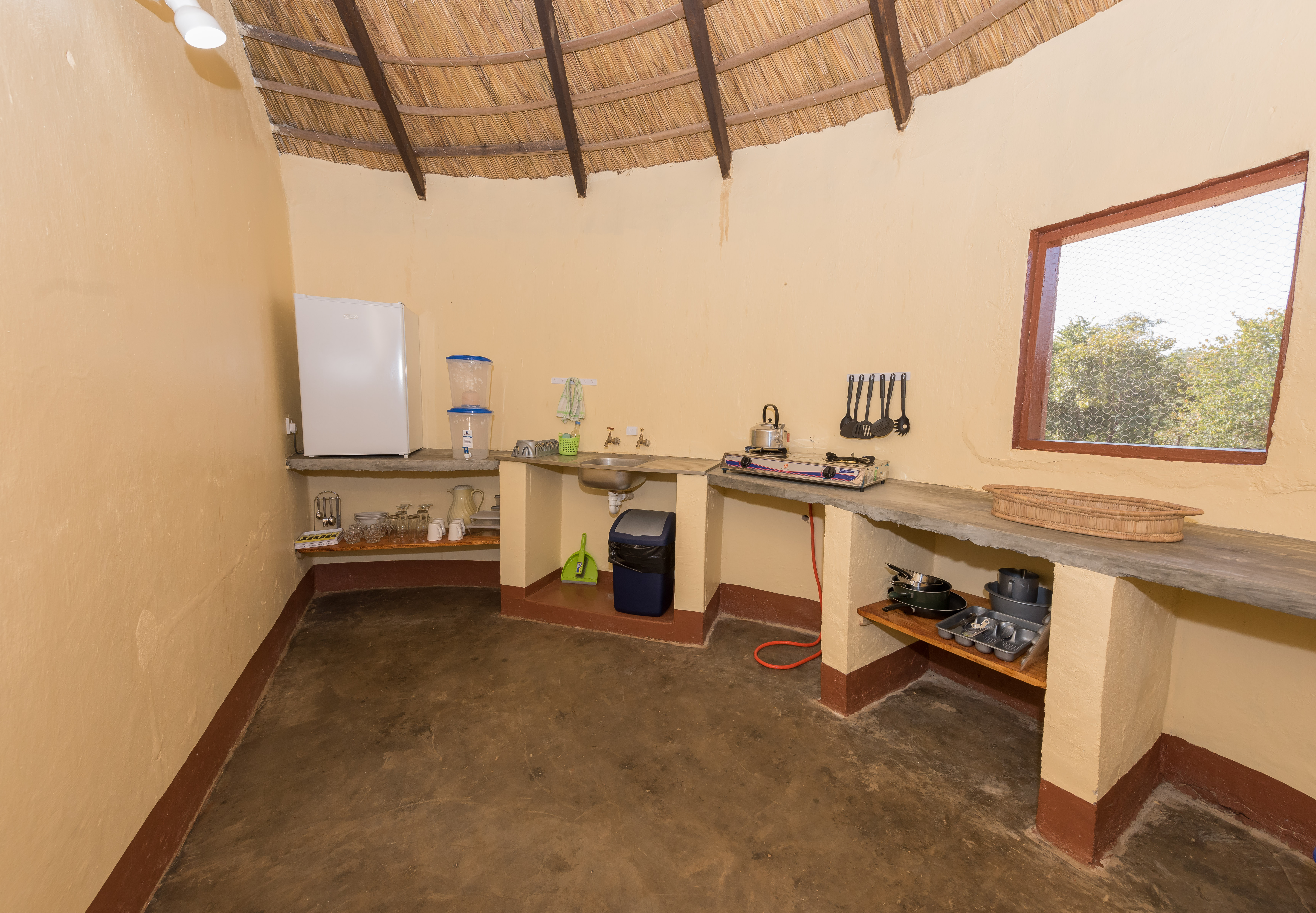 Kitchen area in a chalet