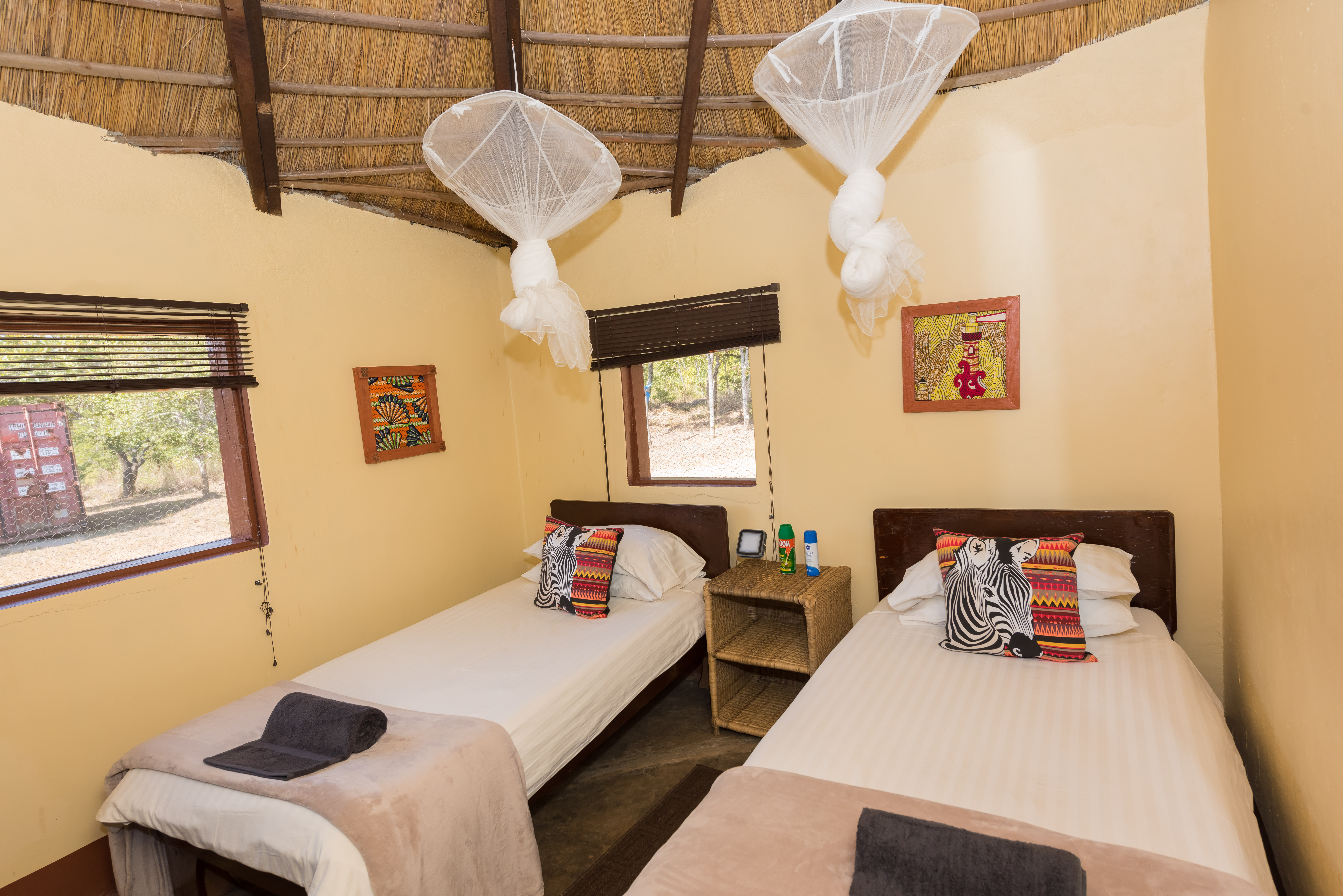 Single bed in a chalet